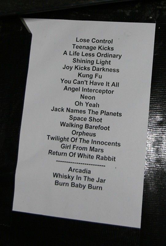Ash – Setlist