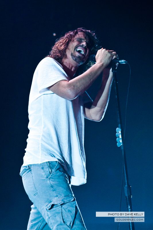 Soundgarden performing at the O2