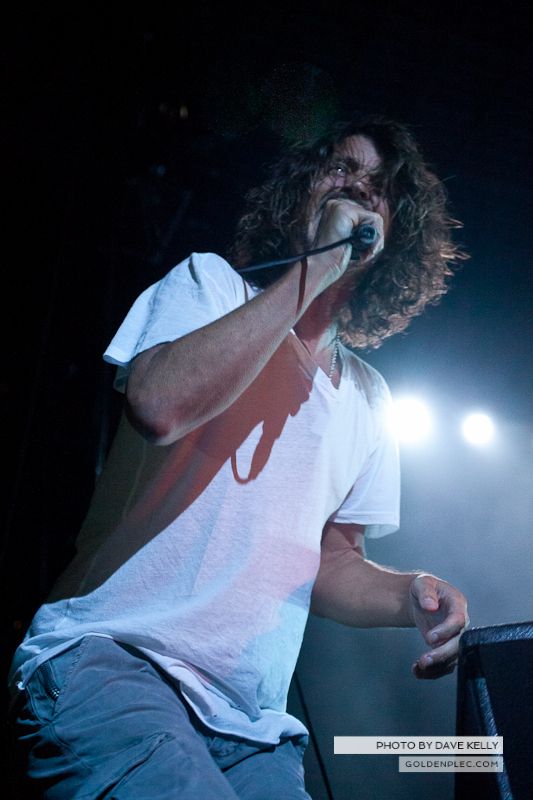 Soundgarden performing at the O2