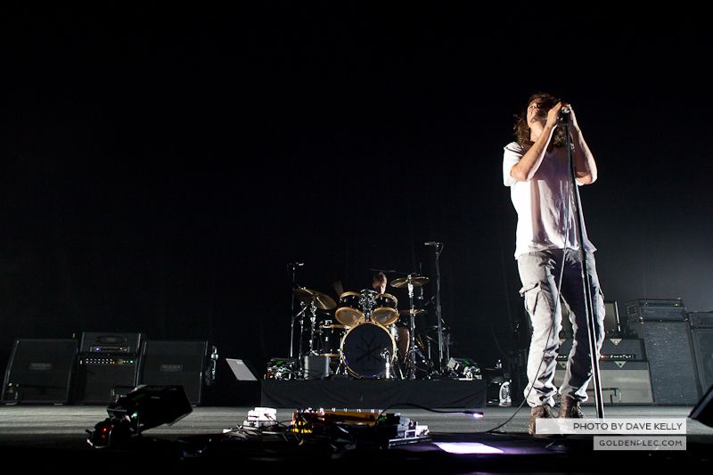 Soundgarden performing at the O2