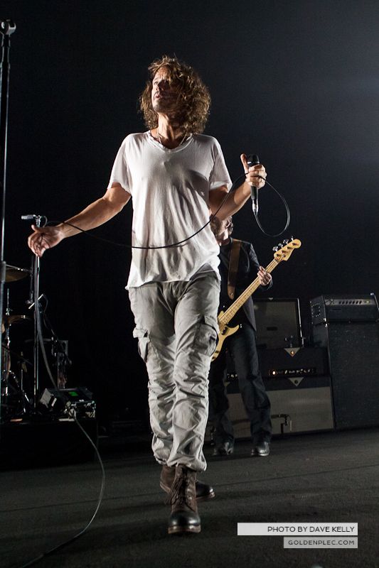 Soundgarden performing at the O2