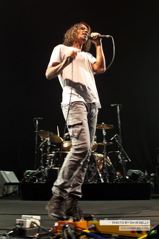 Soundgarden performing at the O2