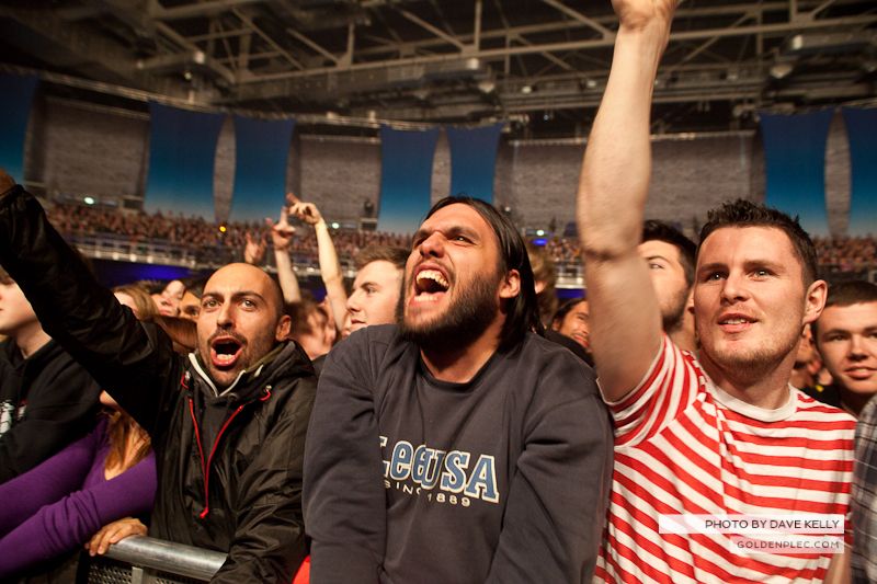 Soundgarden performing at the O2