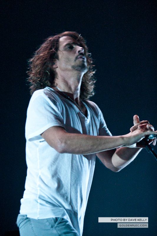 Soundgarden performing at the O2