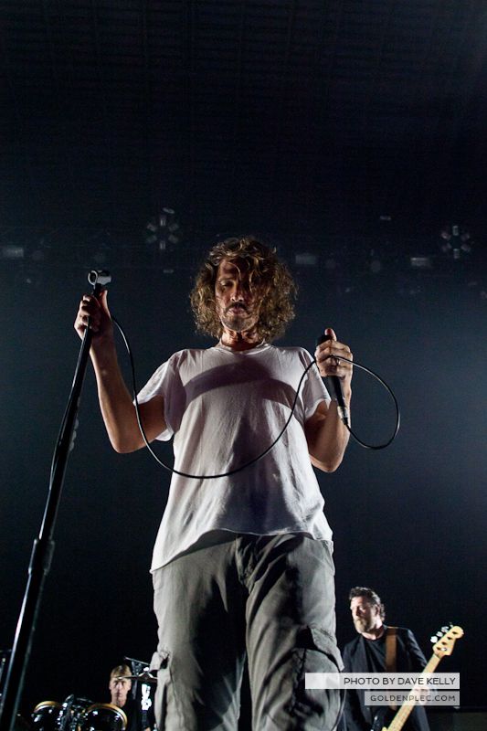 Soundgarden performing at the O2