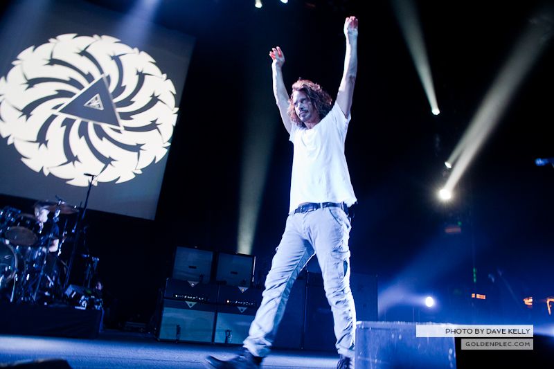 Soundgarden performing at the O2