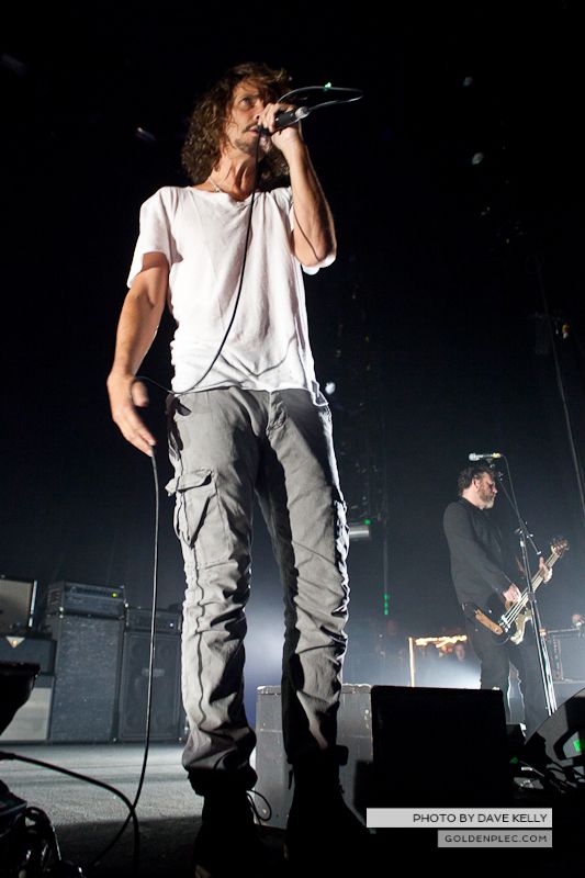Soundgarden performing at the O2
