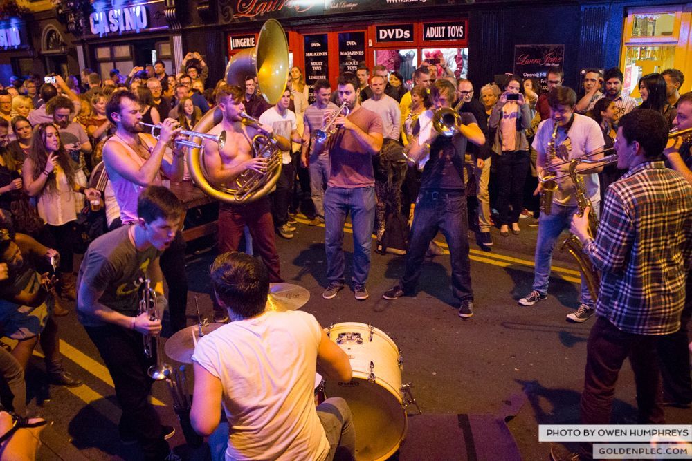 Booka Brass Band at the Roisin Dubh - Galway Arts Festival by Owen Humphreys (17 of 26)