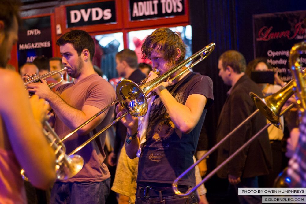 Booka Brass Band at the Roisin Dubh - Galway Arts Festival by Owen Humphreys (23 of 26)