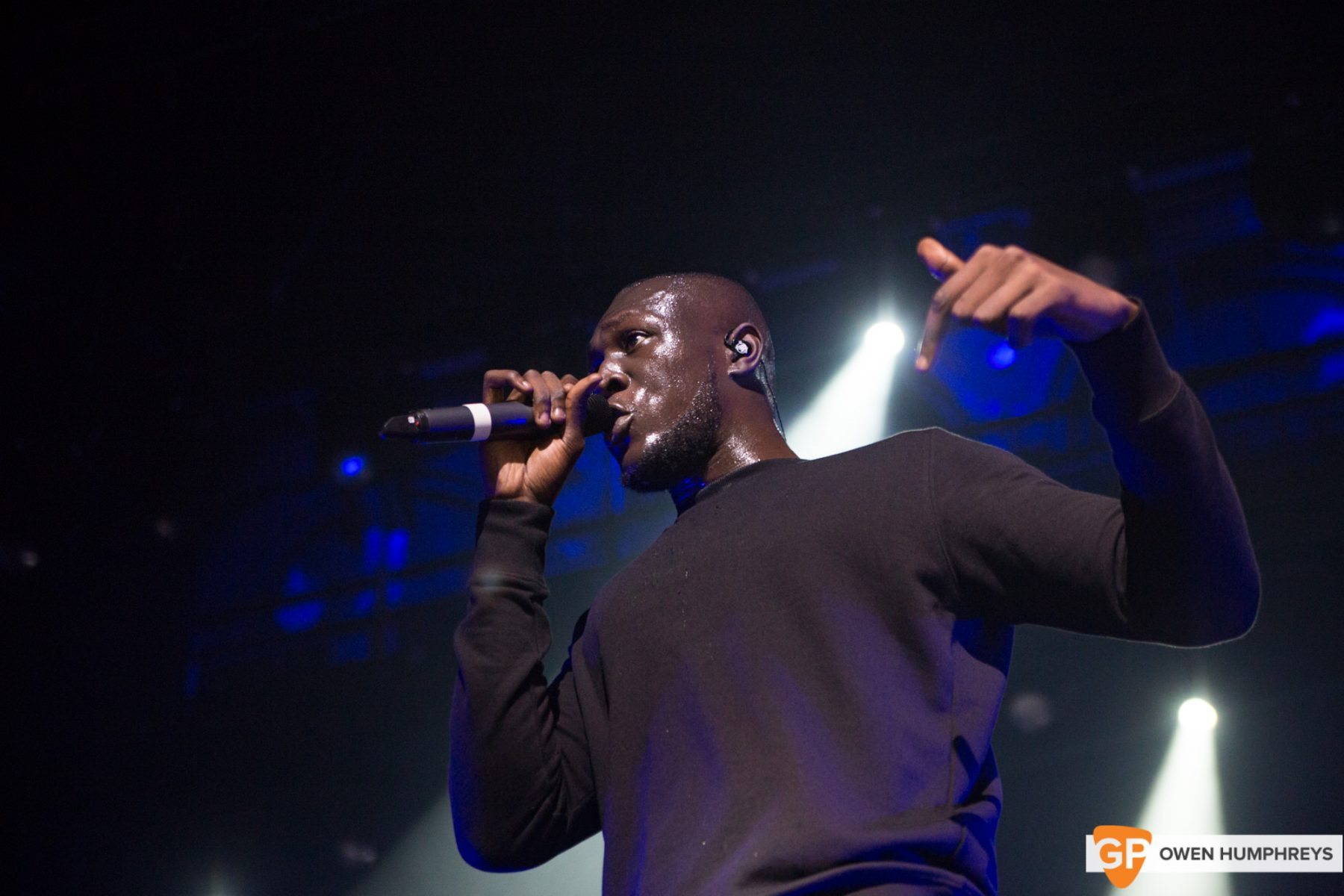 Stormzy at The Olympia Theatre. Photo by Owen Humphreys www.owenhumphreys.com