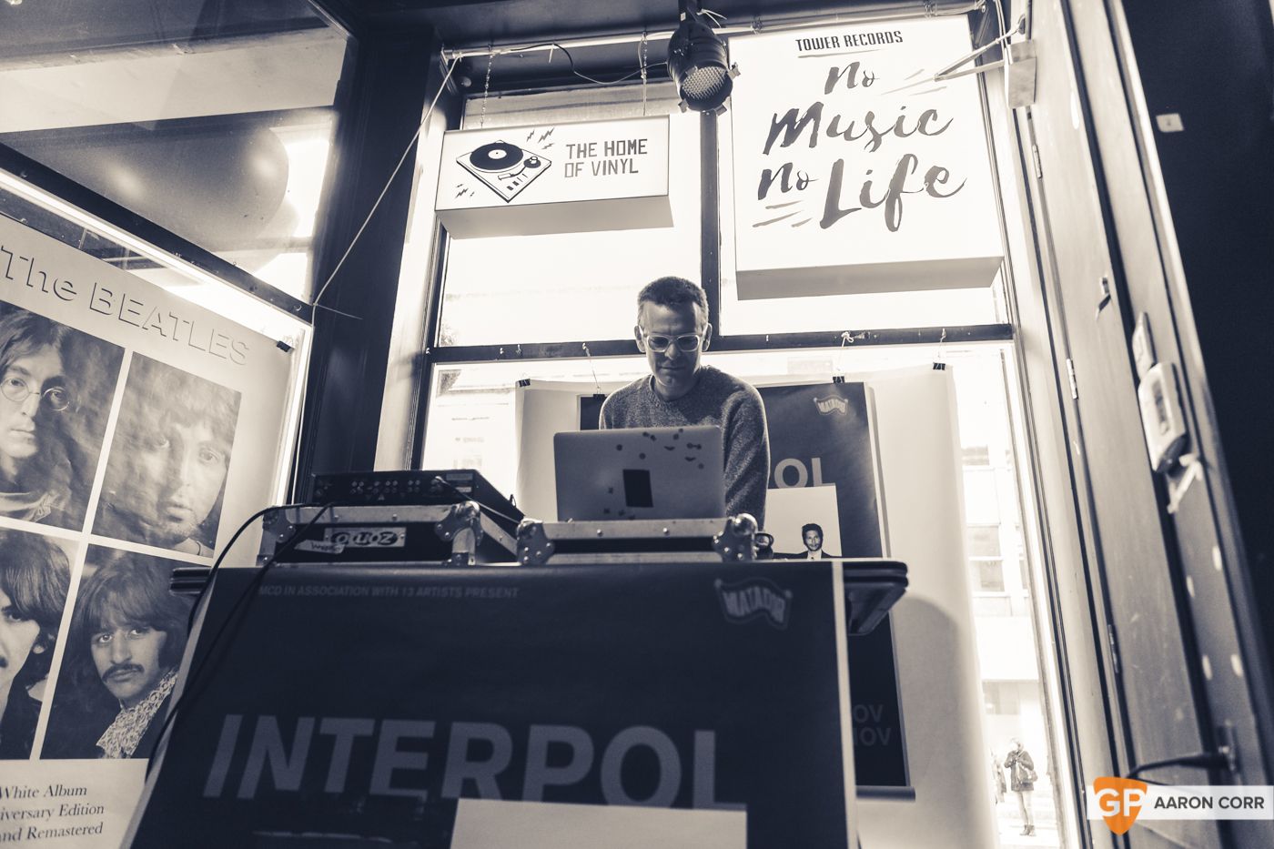Sam Fogarino of Interpol DJ Set in Tower Records by Aaron Corr-8944