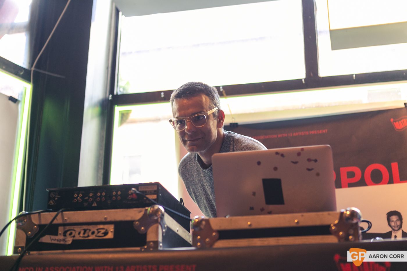 Sam Fogarino of Interpol DJ Set in Tower Records by Aaron Corr-8946