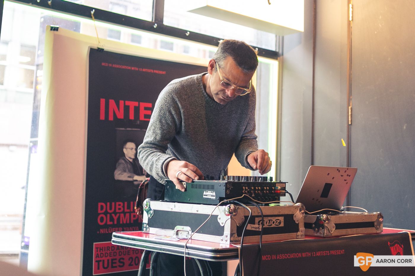 Sam Fogarino of Interpol DJ Set in Tower Records by Aaron Corr-8971
