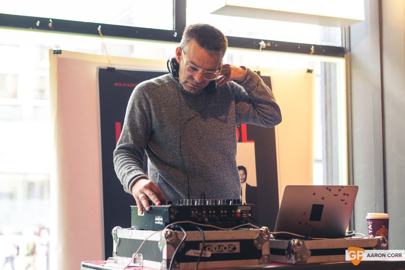 Sam Fogarino of Interpol DJ Set in Tower Records by Aaron Corr-9006