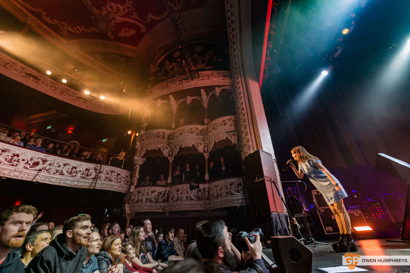 Chvrches at the Olympia Theatre. Photo by Owen Humphreys. www.owen.ie