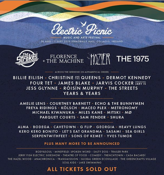 Electric Picnic 2019 Festival Lineup & Stage Times