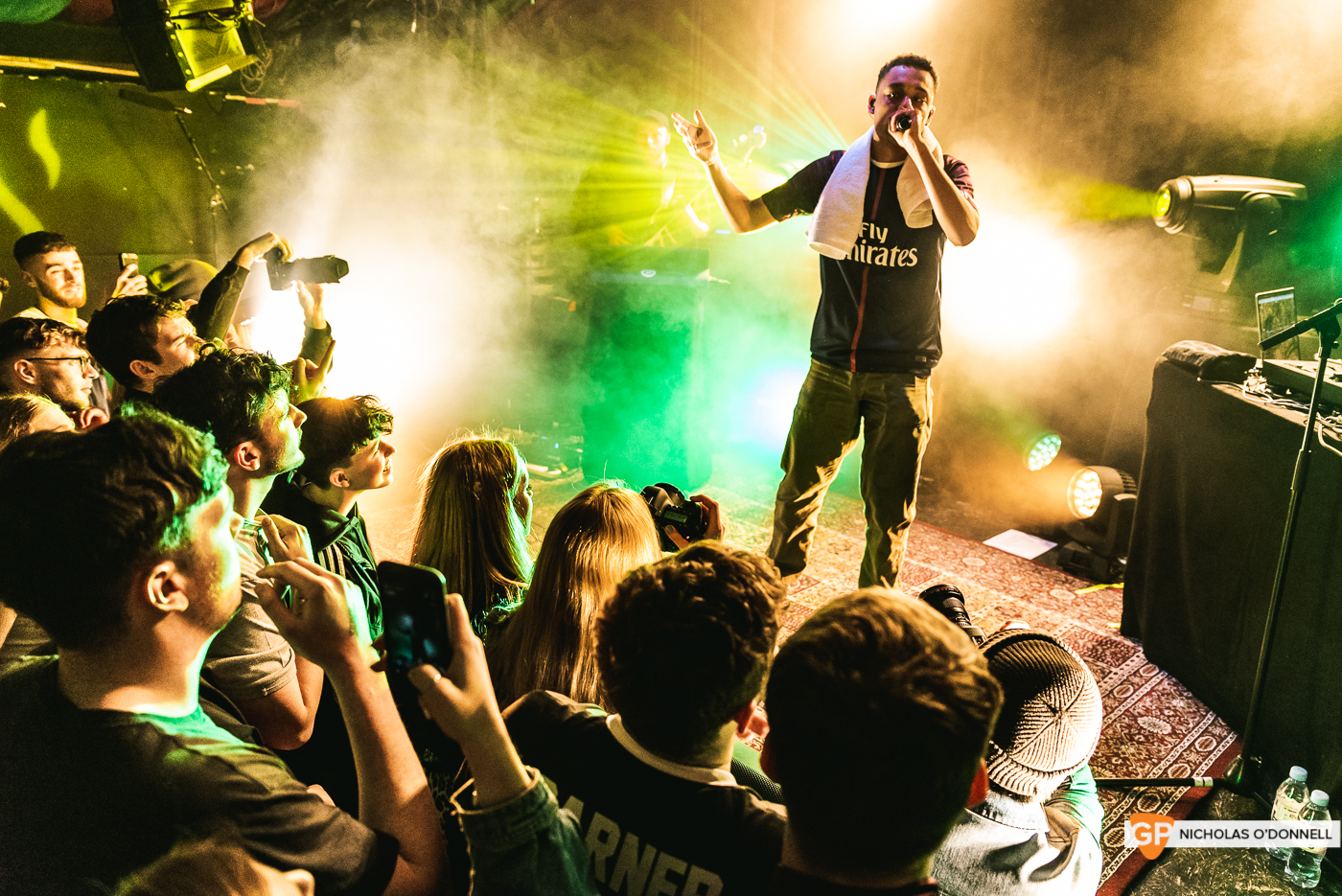 Loyle Carner performing in The Grand Social. Photographs by Nicholas O’Donnell.
