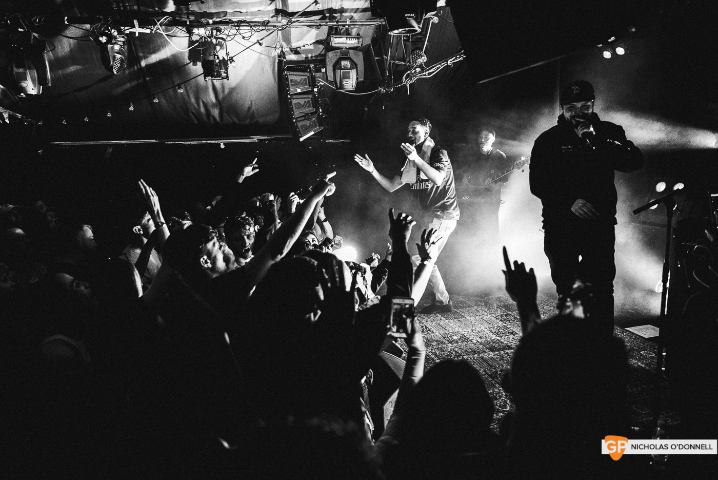 Loyle Carner performing in The Grand Social. Photographs by Nicholas O’Donnell.