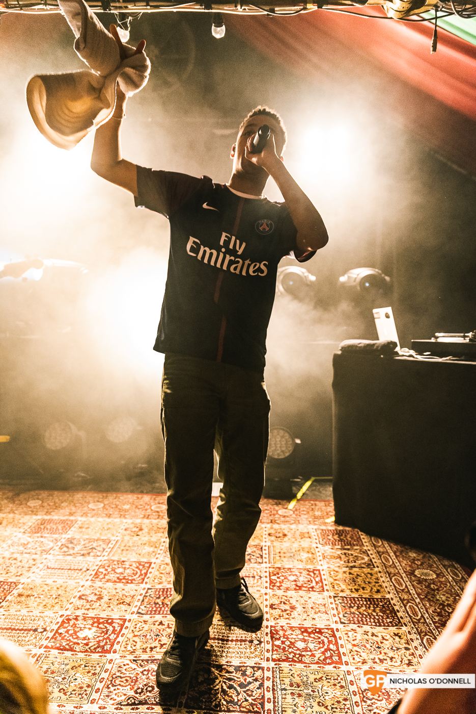 Loyle Carner performing in The Grand Social. Photographs by Nicholas O’Donnell.