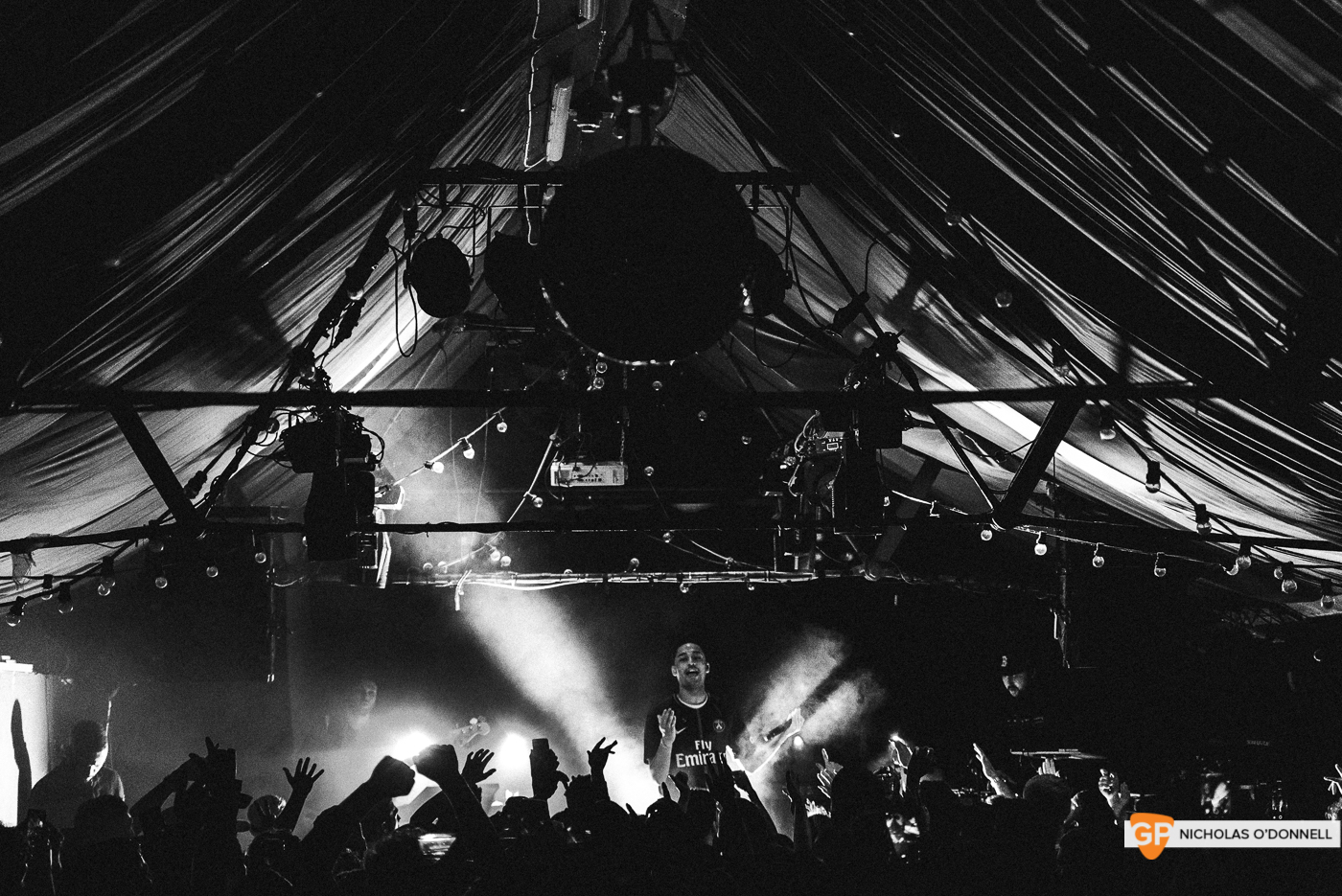 Loyle Carner performing in The Grand Social. Photographs by Nicholas O’Donnell.
