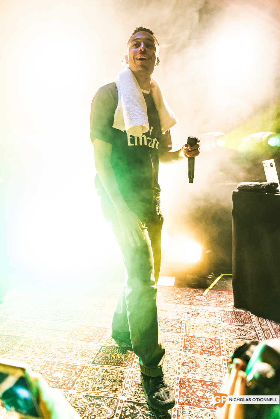 Loyle Carner performing in The Grand Social. Photographs by Nicholas O’Donnell.