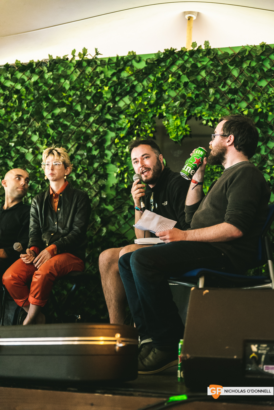 GoldenPlec- PLec Talks with Soda Blonde at the Unfiltered stage at KnockandStockan 19. Photos by Nicholas O_Donnell. (1 of 5)