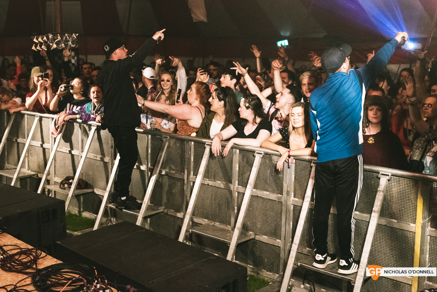 KNEECAP performing on the Dimestore stage at KnockanStockan 19.