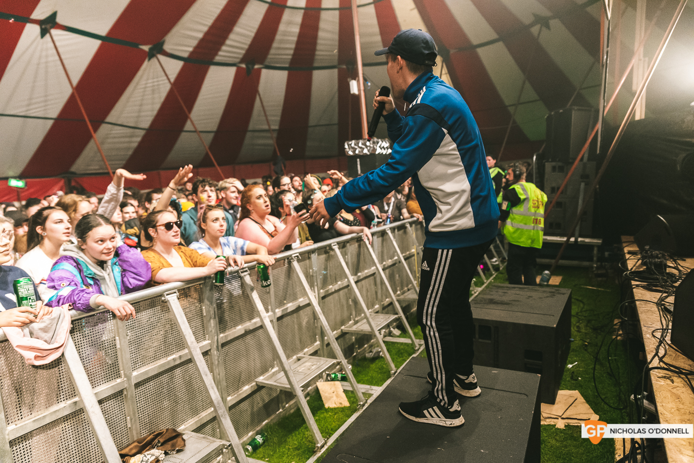 KNEECAP performing on the Dimestore stage at KnockanStockan 19.