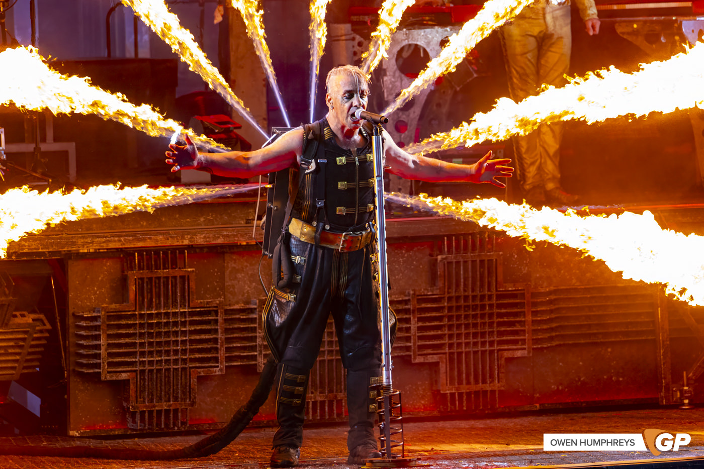 Rammstein at the RDS, Dublin. Photo by Owen Humphreys www.owen.ie