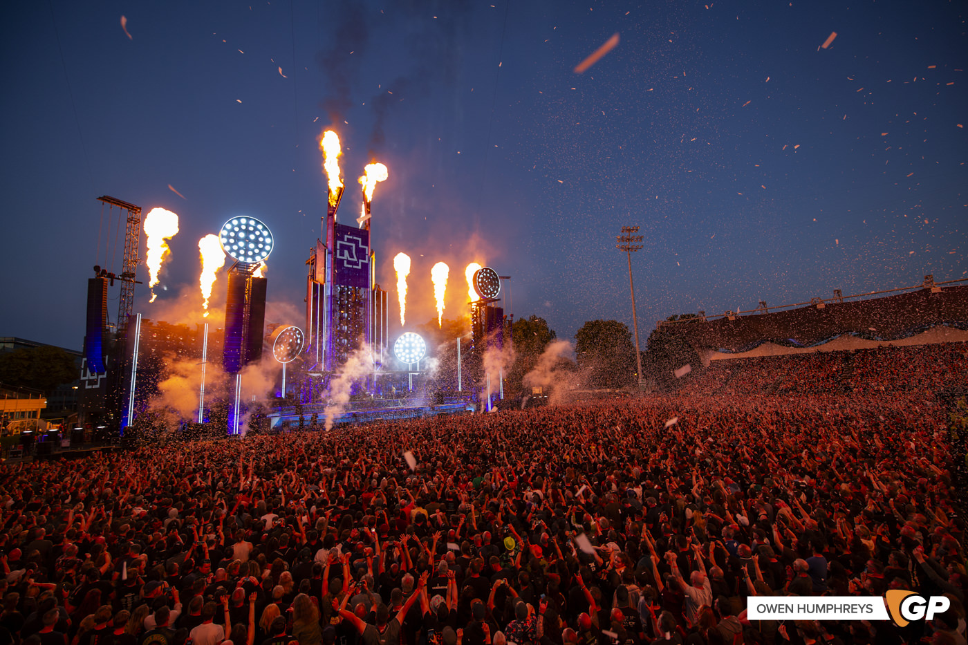 Rammstein at the RDS, Dublin. Photo by Owen Humphreys www.owen.ie