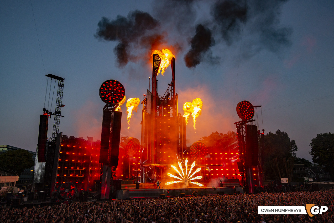 Rammstein at the RDS, Dublin. Photo by Owen Humphreys www.owen.ie