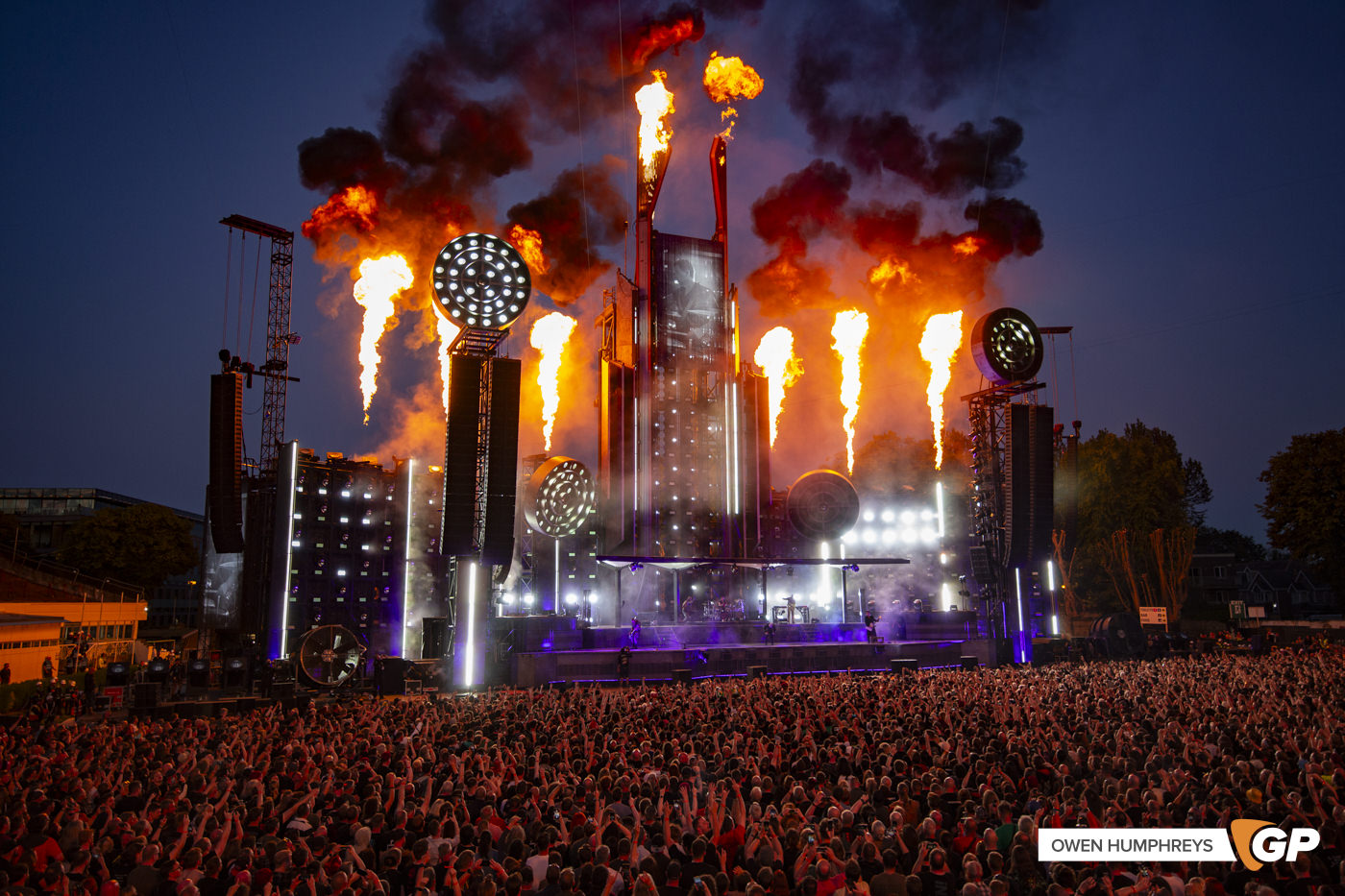 Rammstein at the RDS, Dublin. Photo by Owen Humphreys www.owen.ie
