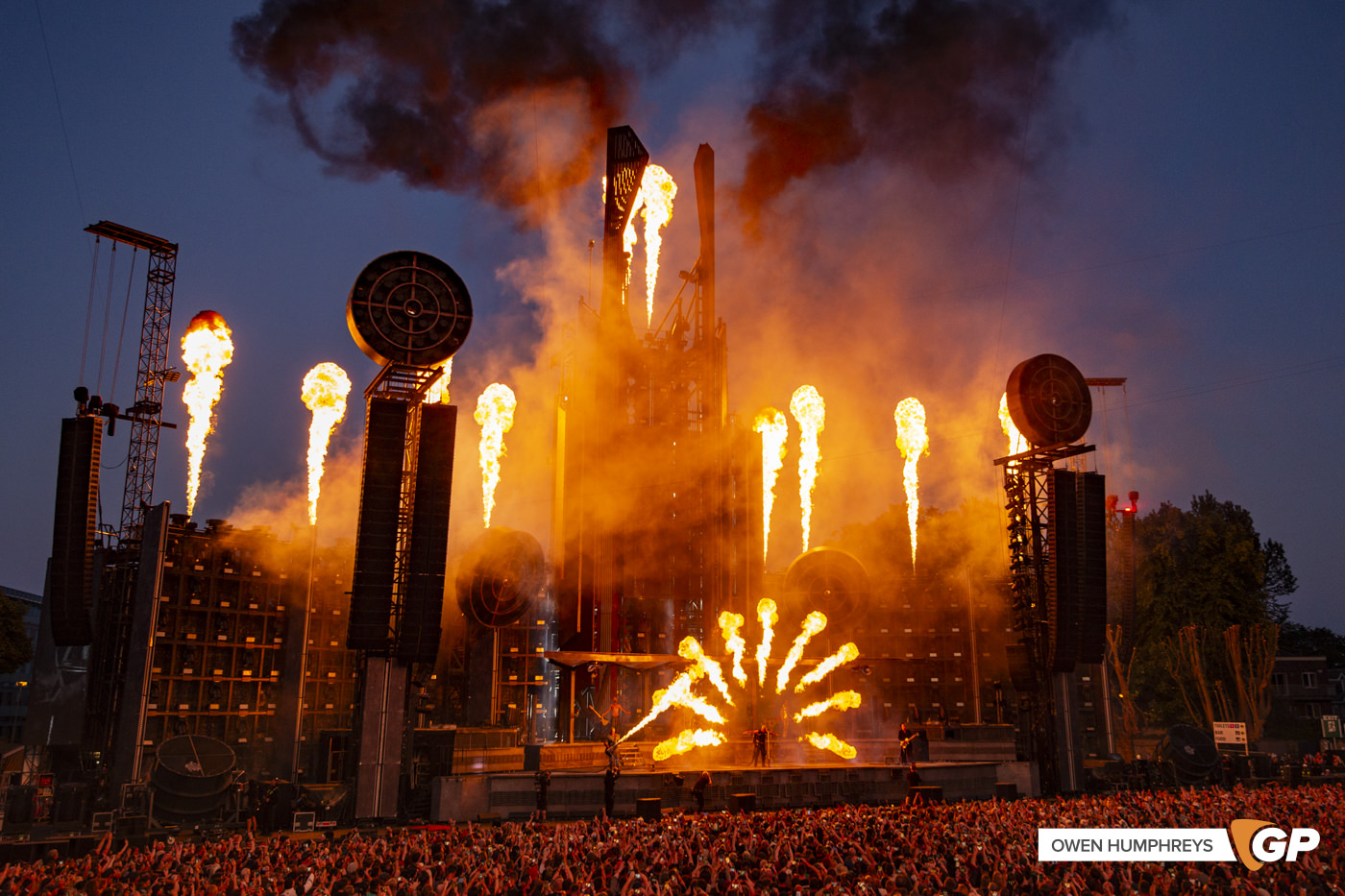 Rammstein at the RDS, Dublin. Photo by Owen Humphreys www.owen.ie