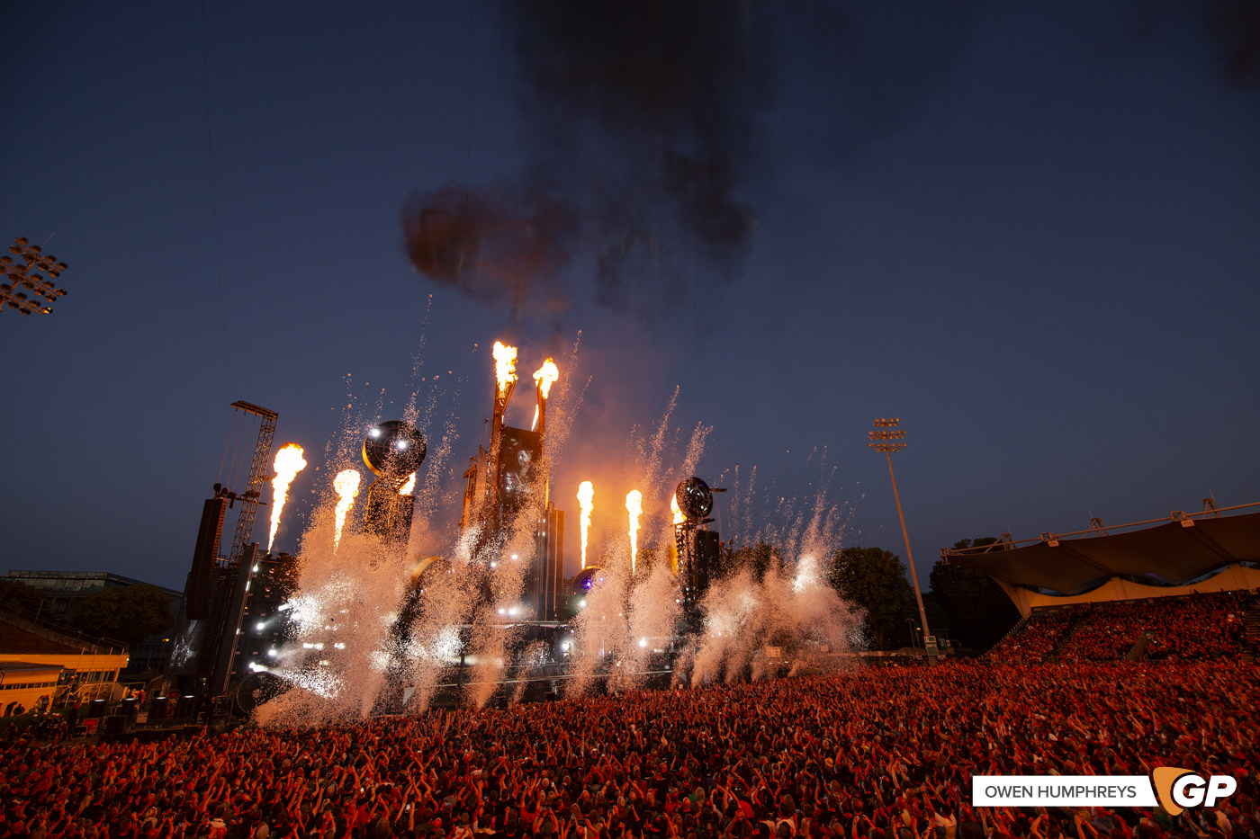 Rammstein at the RDS, Dublin. Photo by Owen Humphreys www.owen.ie