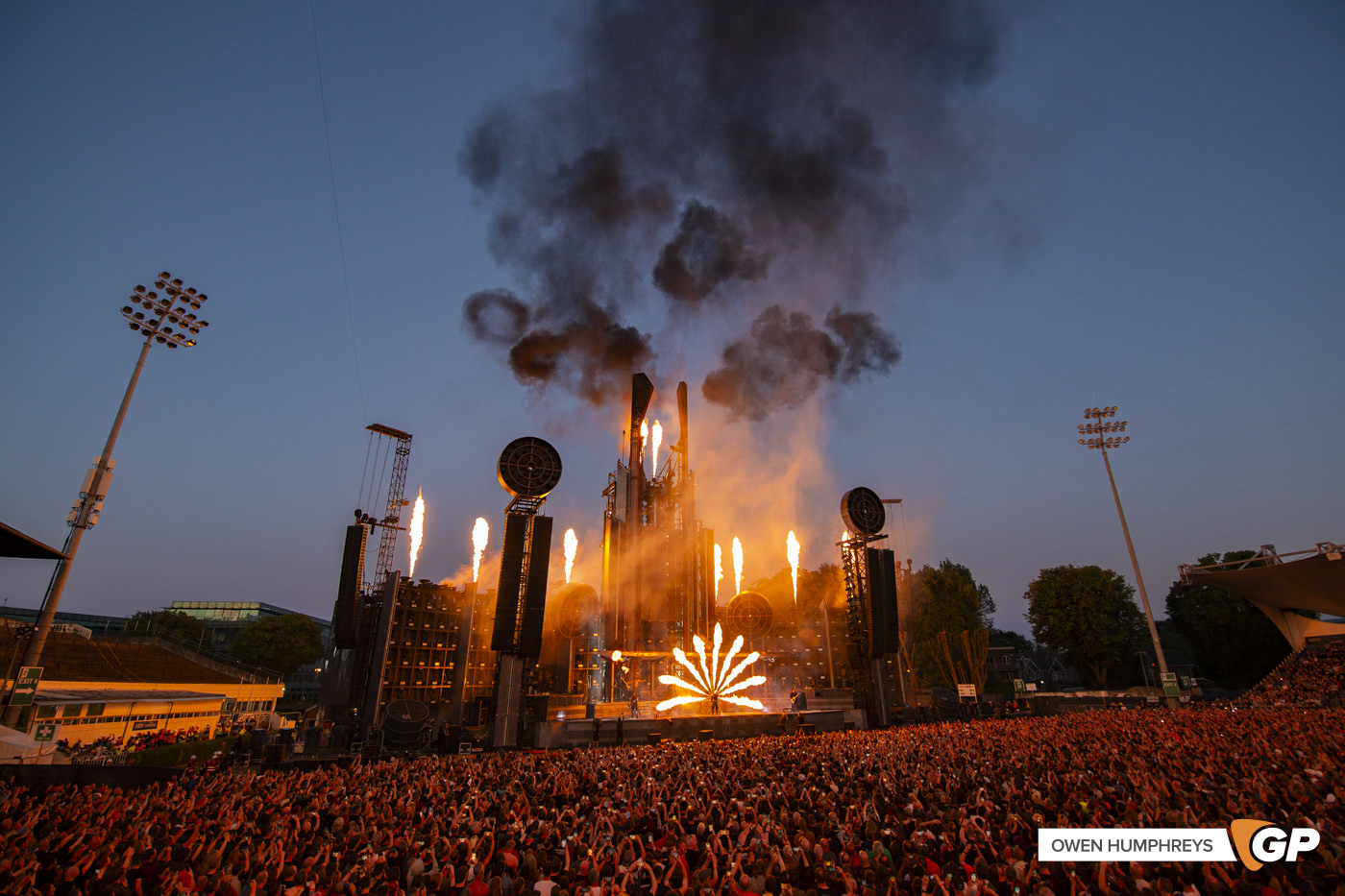 Rammstein at the RDS, Dublin. Photo by Owen Humphreys www.owen.ie