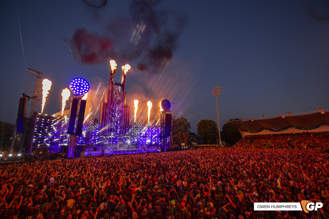 Rammstein at the RDS, Dublin. Photo by Owen Humphreys www.owen.ie
