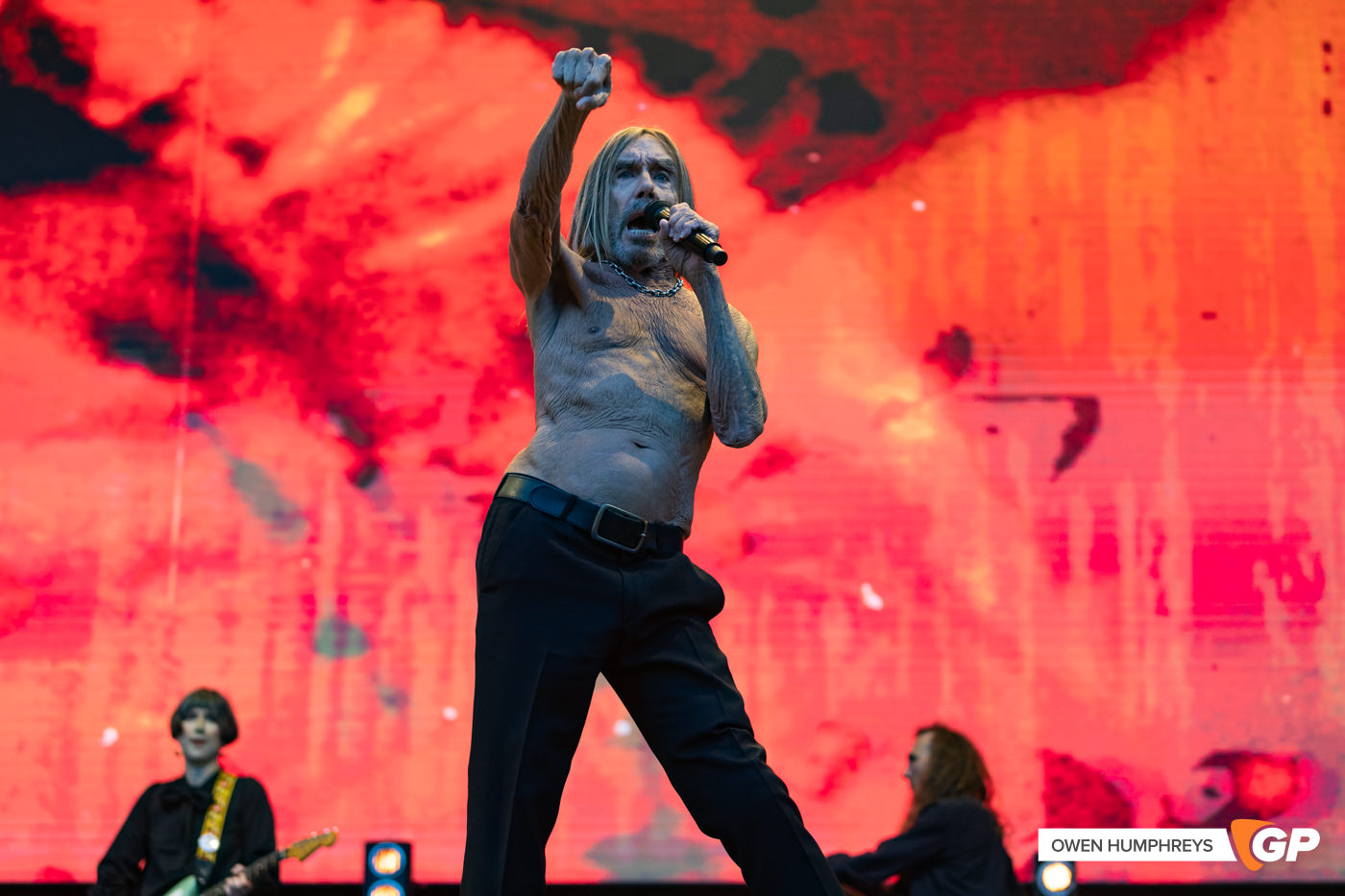 Iggy Pop at in The Meadows. Photo by Owen Humphreys www.owen.ie