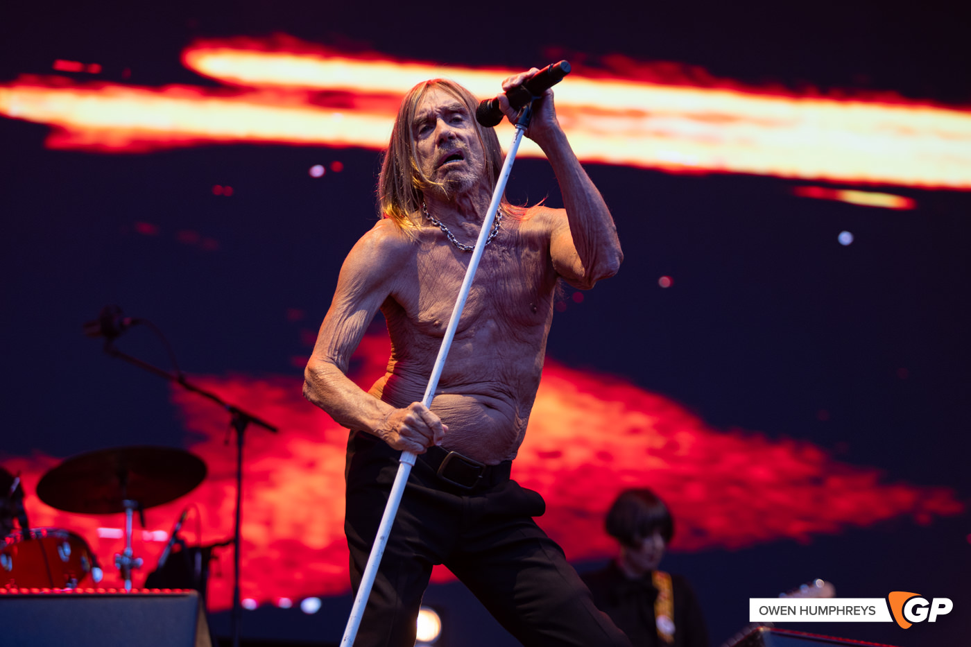 Iggy Pop at in The Meadows. Photo by Owen Humphreys www.owen.ie