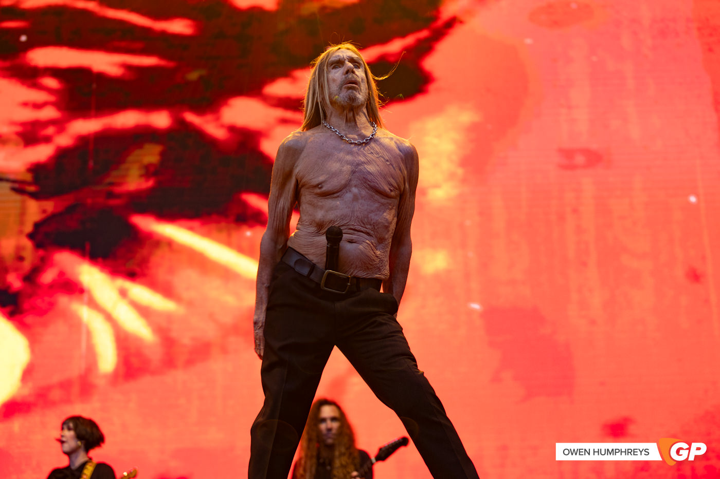 Iggy Pop at in The Meadows. Photo by Owen Humphreys www.owen.ie